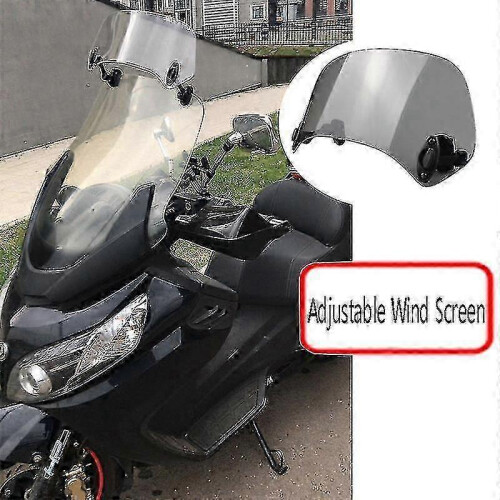 Transparent Color Universal Motorcycle Adjustable Wind Screen Extension Windshield Spoiler DeflectoWalkbee hwy 1