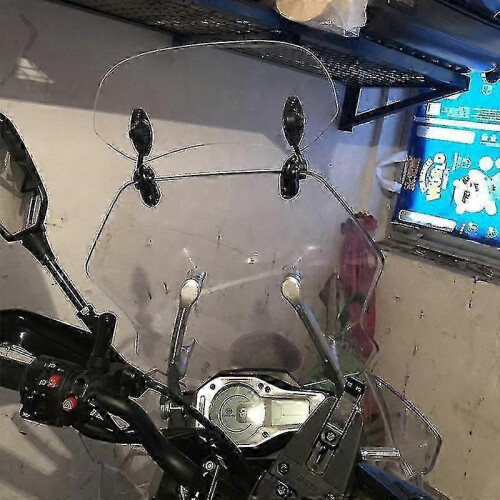 Transparent Color Universal Motorcycle Adjustable Wind Screen Extension Windshield Spoiler DeflectoWalkbee hwy 2