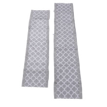 2pcs Breathable Mesh Baby Bed Bumper Soft Mesh Crib Liner Anti Fall Cot Protector for Baby Plum Gray