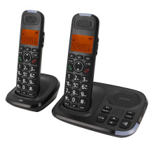 Expandable Cordless Phone with Answering System Backlit Display Alarm Clock Caller ID Big Keys Wireless Phones for Office Business Home EU