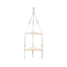 Shelves with Wood Shelf 1 Pcs Handmade Shelf for Hanging Plant and Decor with Beautiful Macrame Rop