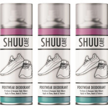3 x 250ml Shoes Boot Footwear Deodorant Leather Remove stale Trainer