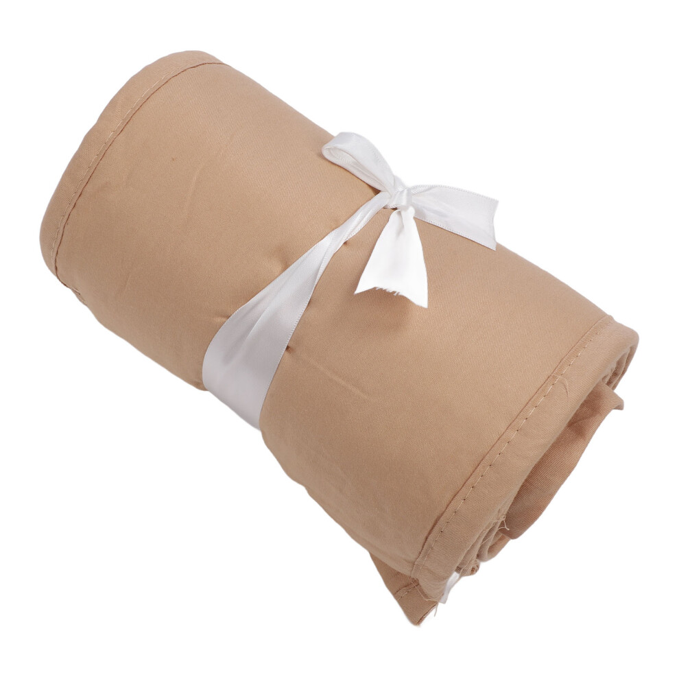 3Pcs Cotton Crib Bumper Anti Collision Soft Guard Washable Crib Safe Teething Protector For Cot Light/Brown