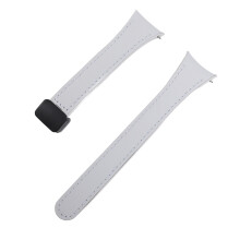 Watch Band for Galaxy Watch 6 5 4 Silicone Fold Over Clasp Slim Soft Watch Replacement Strap for Women Light Gray