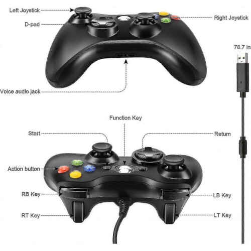 Controller for Xbox 360, Joystick with Wired Usb Controller 1