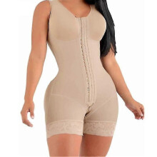 (XXL, MODEL2 beige) Fajas Colombianas Post Surgery Shapers Binders Waist Trainer Butt Lifter Shapewear Women Full Body Shaper Bbl Compression Girdle