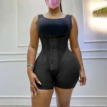 (S, MODEL1 black) Fajas Colombianas Post Surgery Shapers Binders Waist Trainer Butt Lifter Shapewear Women Full Body Shaper Bbl Compression Girdle