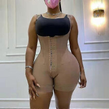 (M, MODEL1 beige) Fajas Colombianas Post Surgery Shapers Binders Waist Trainer Butt Lifter Shapewear Women Full Body Shaper Bbl Compression Girdle