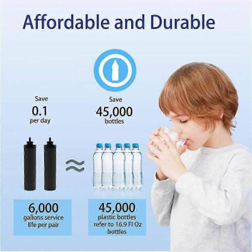 4PCS Water Filter Replacement for BERKEY Black Activated Carbon BB9-2 Filters for Gravity-Fed Water 2