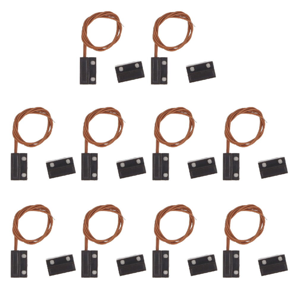 10 Sets Magnetic Reed Switch Dc100v Nc Recessed Wired Door Window Sensor Switch For Alarm System Mrâ38 7891313329956