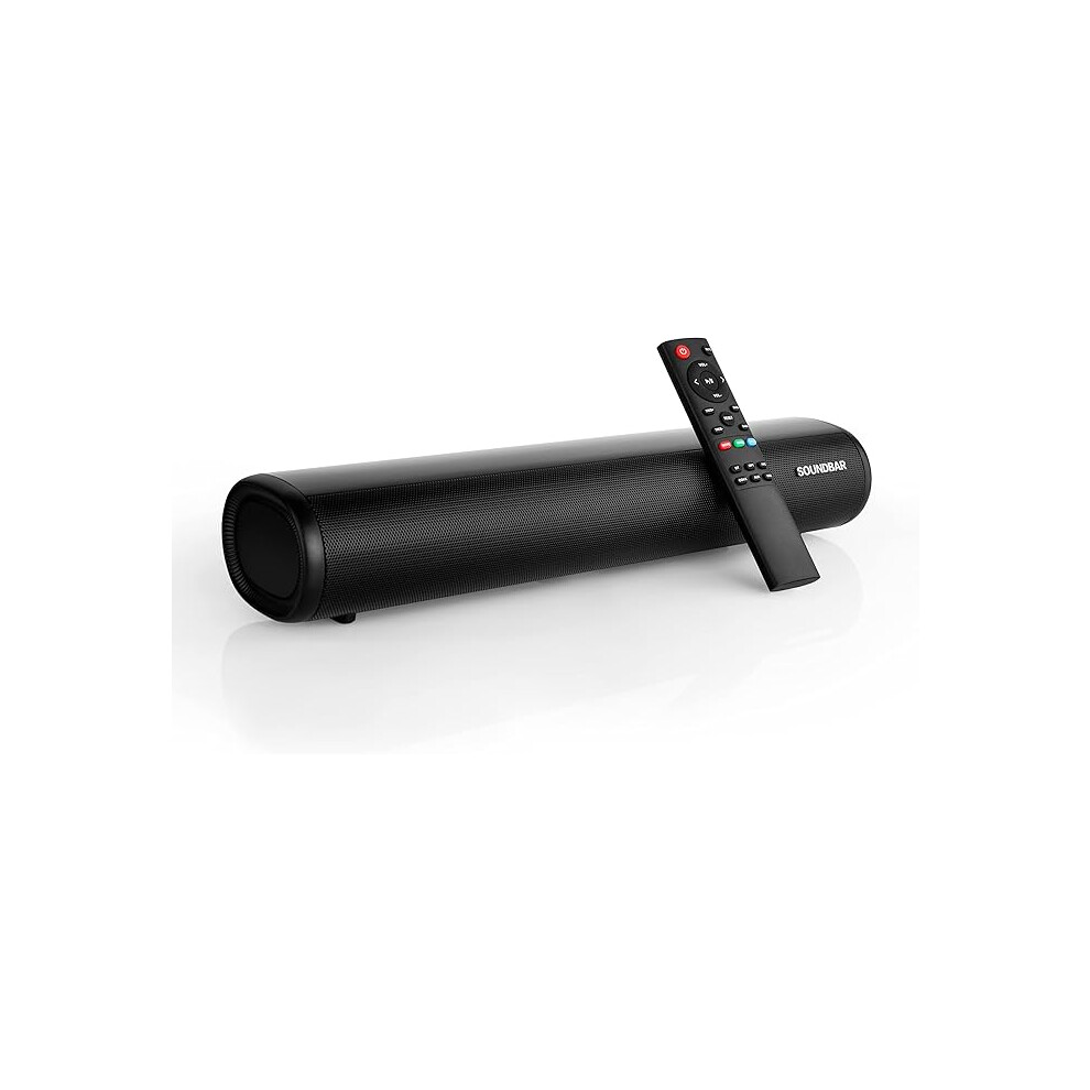 Soundbar For Tv, 2.0Ch 19.7-Inch Small Soundbar With 3 Eq Modes And Remote Control, Wired And Wireless Bluetooth 5.0 Home Theater Sound Bar 1234598768014
