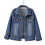 (M, BLUE-2) Women's Denim Jacket 1