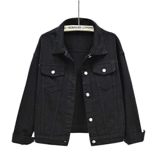 (S, BLAACK) Women's Denim Jacket
