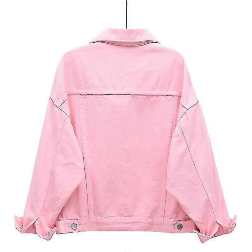 (S, RED) Women's Denim Jacket 1
