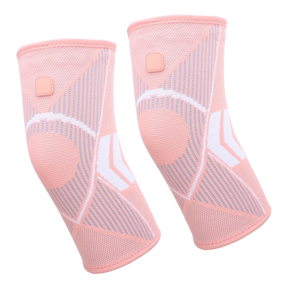 1 Pair Knee Braces for Knee Pain Nylon Anti Slip Breathable Knee Compression Sleeve for Women Running Workout Fitness Pinkish XL