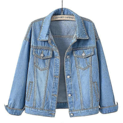 (XL, BLUE-1) Women's Denim Jacket