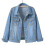 (3XL, BLUE-1) Women's Denim Jacket 1