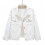 (3XL, WHITE) Women's Denim Jacket 1