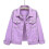 (4XL, PURPLE) Women's Denim Jacket 1