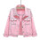 (4XL, PINK) Women's Denim Jacket 1
