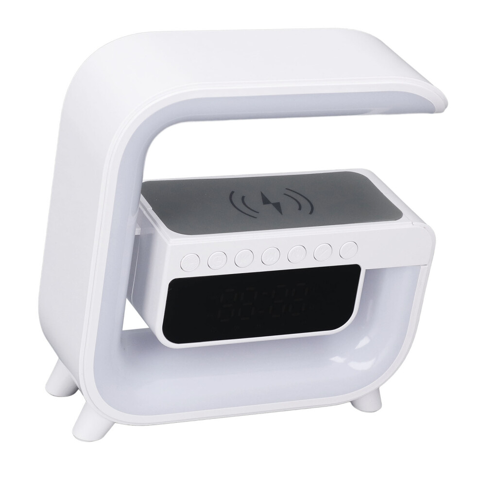 Table Lamp with 15W Wireless Charger Alarm Clock 13 Colorful Lights Bluetooth Speaker for Bedroom Living Room-image-OPC-PHQ7TJ5-NEW