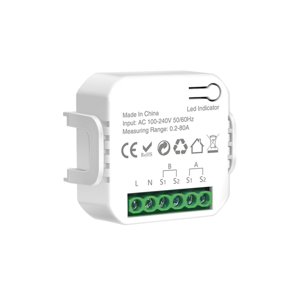 Smart Energy Meter Ty Power Consumption Monitor With 2 80A Ct Clamp Electricity Statistics Current Transformer Electricity Usage For Detect 6931313341822