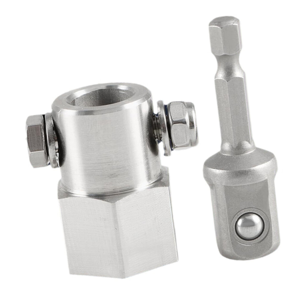 Jack Crank Handle Cordless Drill Adapter Stainless Steel Hand Crank Trailer Jack Adapter With 1/2In Socket Adapter Bit 4341313346741
