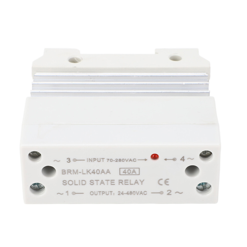 Din Rail Solid State Relay Integrated 70â280VAC Input 24â480VAC Output Single Phase Solid State Relay with Heat Sink
