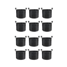 12-pack Grow Bags 5 Gallon, Thick Fabric Planter Bags for Vegetables, Sturdy Handles & Reinforced S