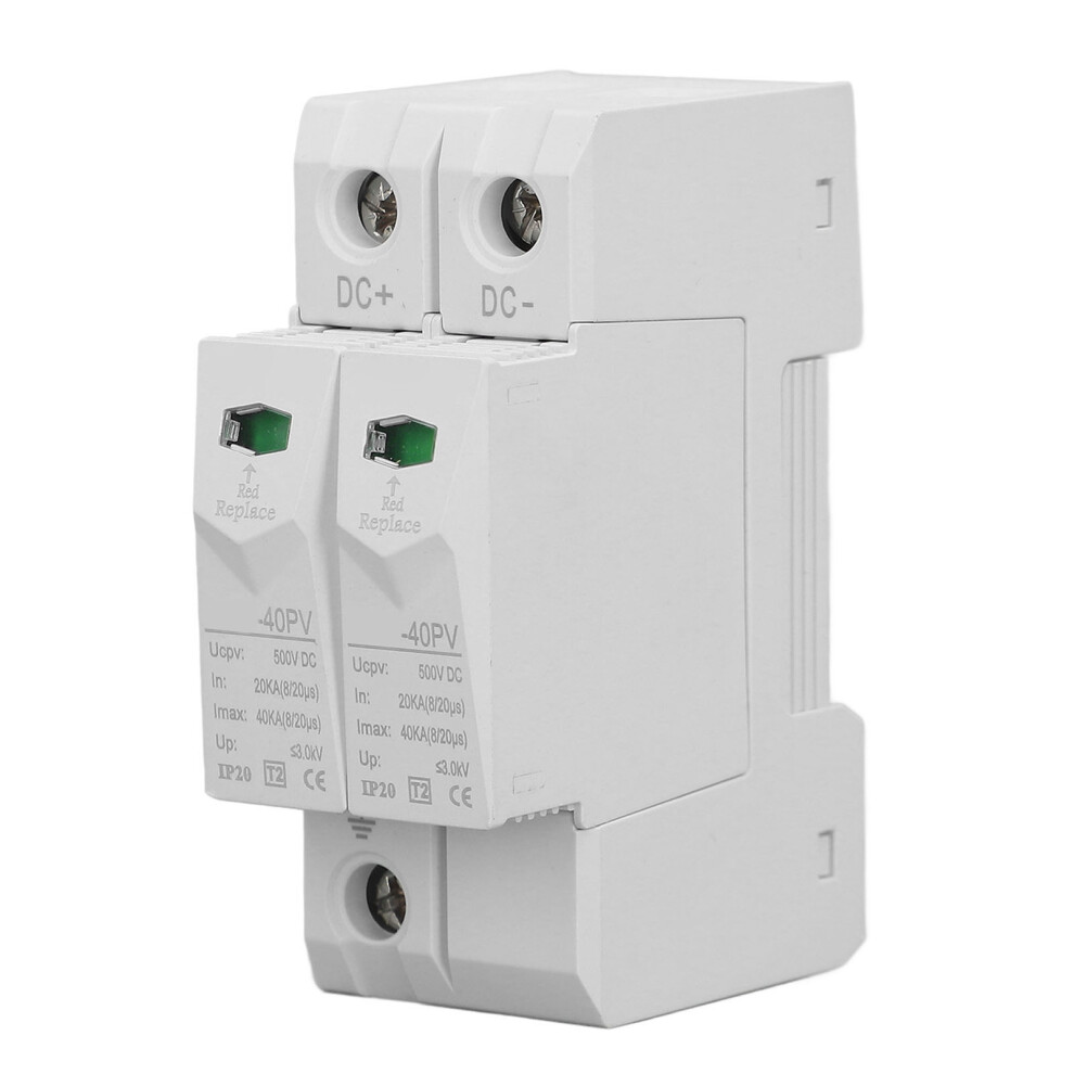 Pv Surge Protecting Device 2P Dc 500V 40Ka 35Mm Din Rail Mount Protector Chltâ40Pv 8411313354056