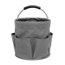 Robuste Garten-Transporttasche 17L aus Oxford-Stoff, Schwarz/Grau