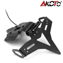 (Black) For Yamaha Mt-07 Fz-07 Fz07 Mt07 2014 2015 2016 2017 2018 2019 2020 2021 License Plate Holder Frame With Led Light