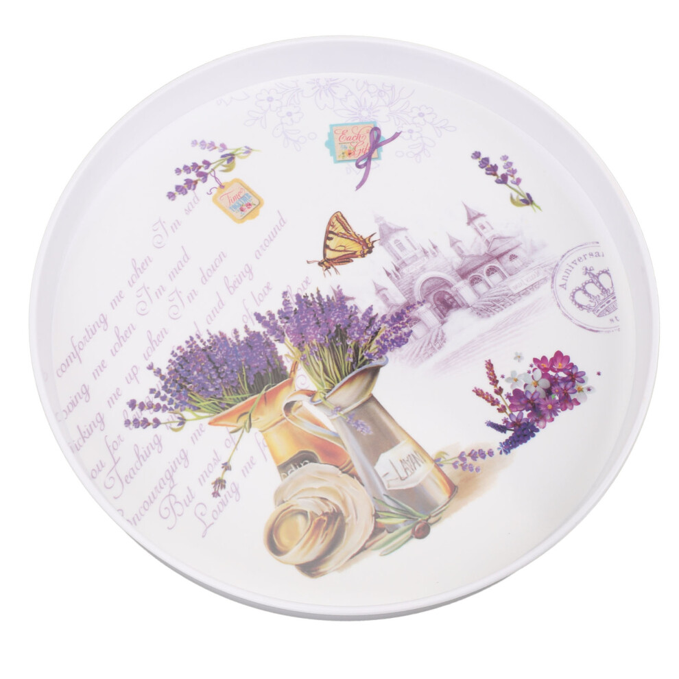 Round Food Tray 11.8 Inch Thickened Plastic Serving Platter for Home Restaurant Patio Camping Picnic Style 1-image-OPC-PHQ7WCP-NEW