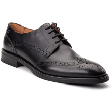 (7 (Adults'), 7 (Adults')) Base London Pocket Leather Men's Black Brogues Shoes