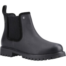 (5 (Adults'), 5 (Adults')) Hunter Canna Dealer Boot Leather Women's Black Flat Chelsea Boots
