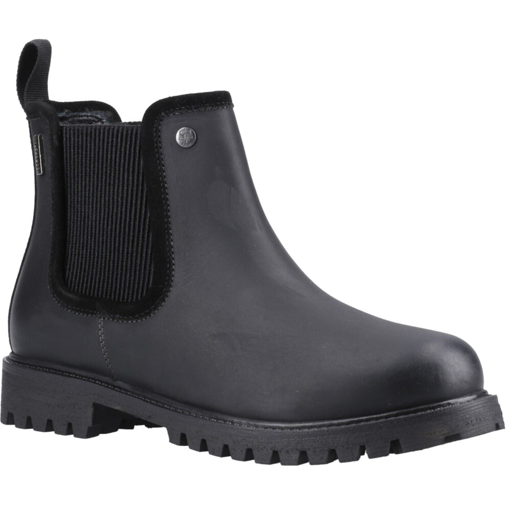 Hunter (8 (Adults'), 8 (Adults')) Canna Dealer Boot Leather Women's Black Flat Chelsea Boots