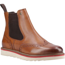 (12 (Adults'), 12 (Adults')) Hunter Orkney Brogue Dealer Boot Leather Men's Tan Ankle Boots