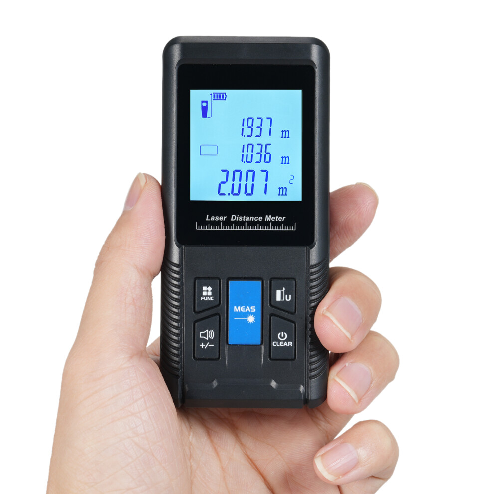 Digital Laser Rangefinder Smart Laser Distance Meter With Single Continuous Volumes Area Pythagoras Measurement Modes Handheld Measure Tool 3701313365806