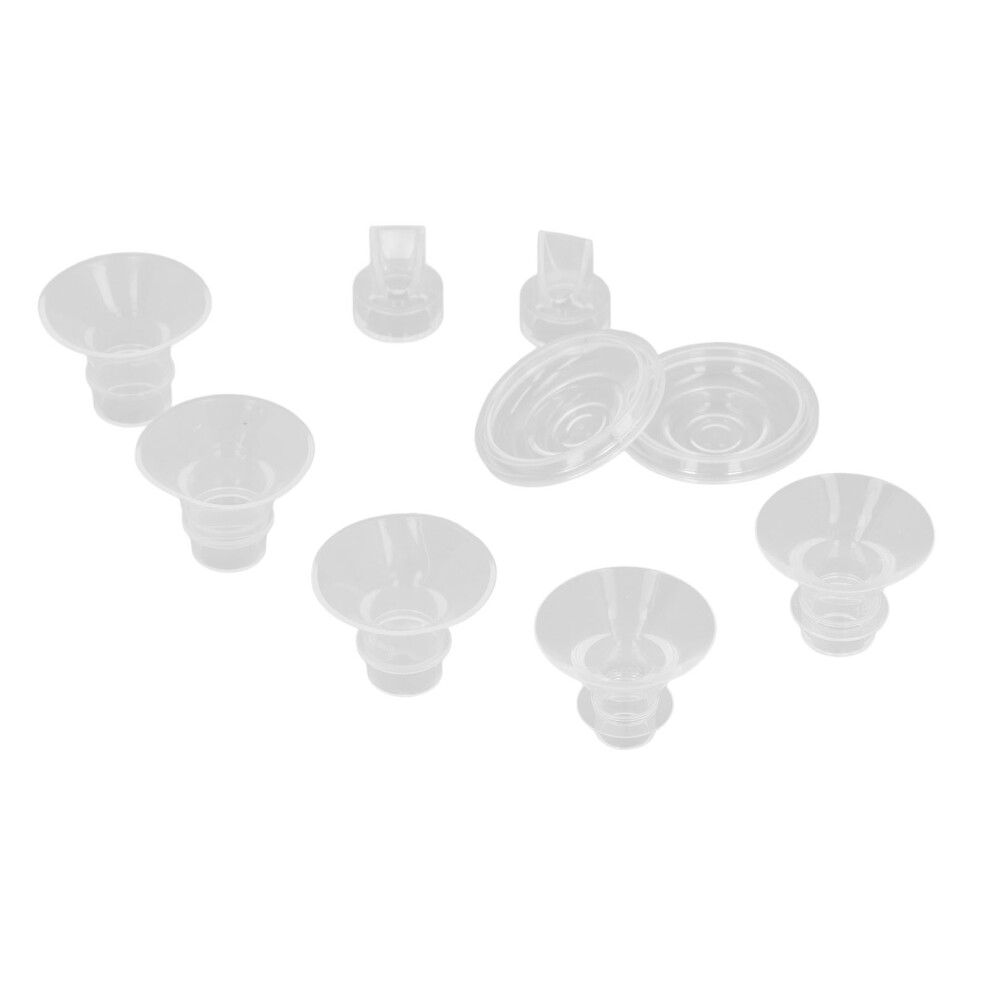 9pcs Set Flange Sizing Kit Wearable Soft Silicone Replacement Accessories Caliber Converter Pump Flange Insert for Breastfeeding