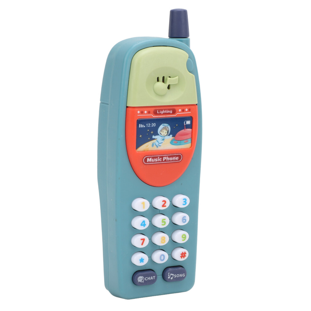 Babies Toy Phone Toddlers Mobile CellPhone Baby Learning Education Fun Plastic Music Telephone Model Light Blue