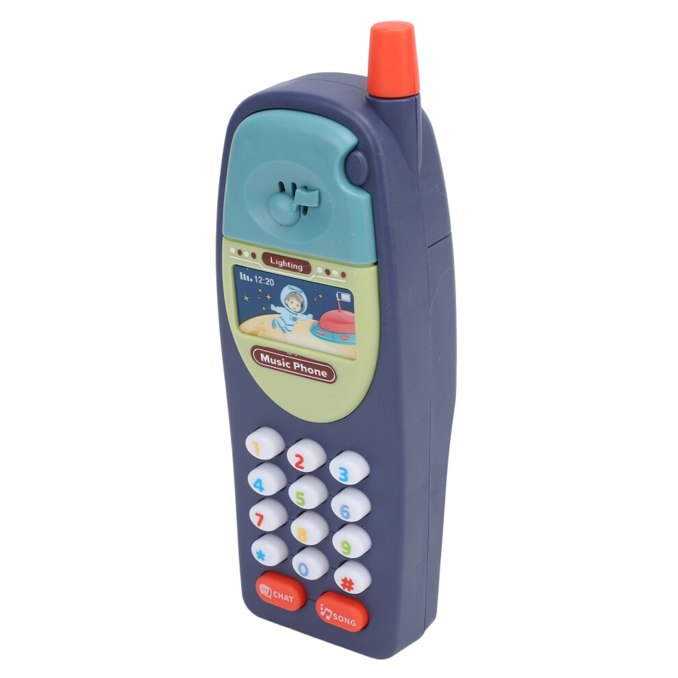 Babies Toy Phone Toddlers Mobile CellPhone Baby Learning Education Fun Plastic Music Telephone Model Dark Blue