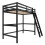 Noa and Nani Thomas High Sleeper Cabin Bed in Anthracite with Reversible Ladder – Solid Pine, Fits Standard Single Mattress 6