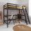Noa and Nani Thomas High Sleeper Cabin Bed in Anthracite with Reversible Ladder – Solid Pine, Fits Standard Single Mattress 5