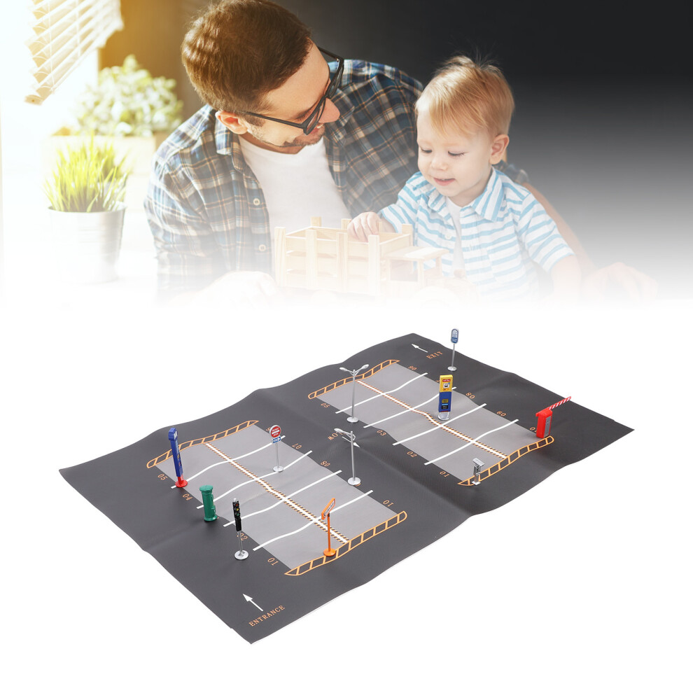 Miniature Traffic Road Model Toy Lifelike Educational Interactive Decorative Miniature Traffic Road Infrastructure Model For Home English S 4981313370553