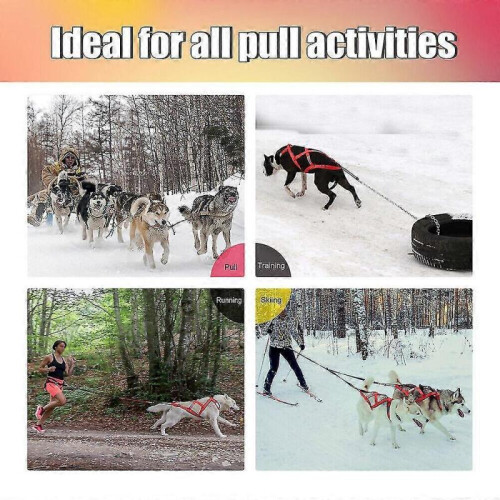 (2XL, Red) Dog Sledding Weight Pulling Harness Reflective for Pets Training 2