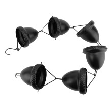 Rain Chain Acorn Large Cup Rain Catcher Chain 3.28ft Length Replacement Downspout for Gutters Garden Outdoor Decor Black