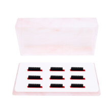 Pinkes Acryl-Wimpern-Organizer mit Deckel, wasserdicht und staubdicht, Aufbewahrung für Salon