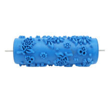 Muster-Rollenpinsel 5" Gummi Dekorative Wand- und Tür-Strukturrolle Blau