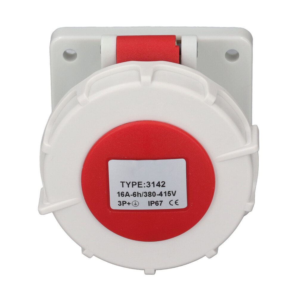 Industrial Waterproof Socket 3 Phase 4 Pin Concealed Ip67 Protecting 16A Ac380â415V 4141313376317