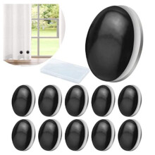 10PCS Shower Curtain Weigh Multifunctional Windproof Magnets Shower Curtain Weight for Bathroom Living Room Black